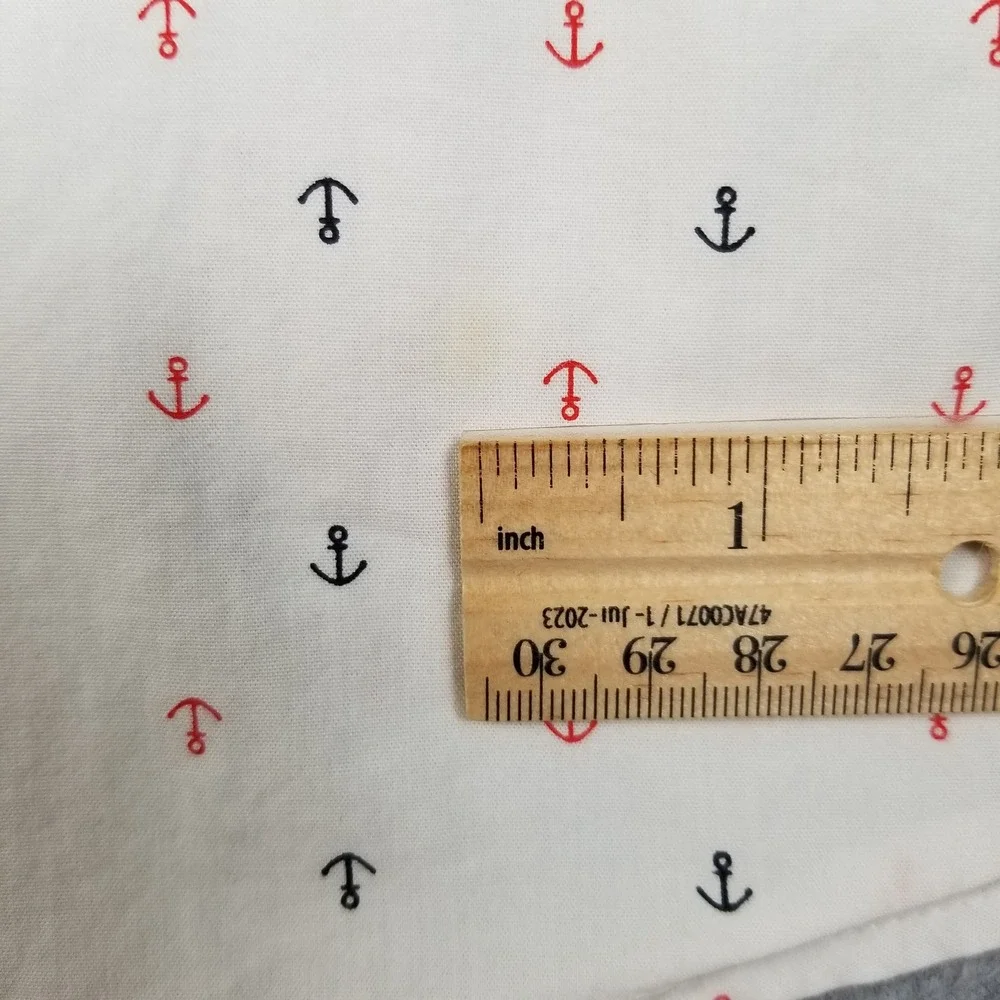Goodthreads Button Up Shirt Mens XL Anchor Print Sheer Short Sleeves Nautical